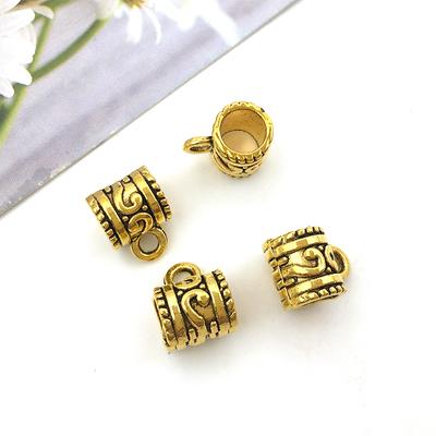 Antique Gold Alloy Metal Charm Pendant CharmClip Clasp Bail Beads Hanging Connectors for DIY Bracelet Necklace Jewelry Making
