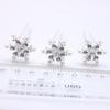 Delicate Women Wedding Snowflake Hair Clips Hair Pin Headwear Pearl Flower Crystal Rhinestone