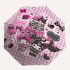 My Melody, Kuromi Automatic Open/Close Umbrella-Cute Umbrella with Cute Design, Portable 3-Fold Compact Umbrella for Men & Women, Halloween