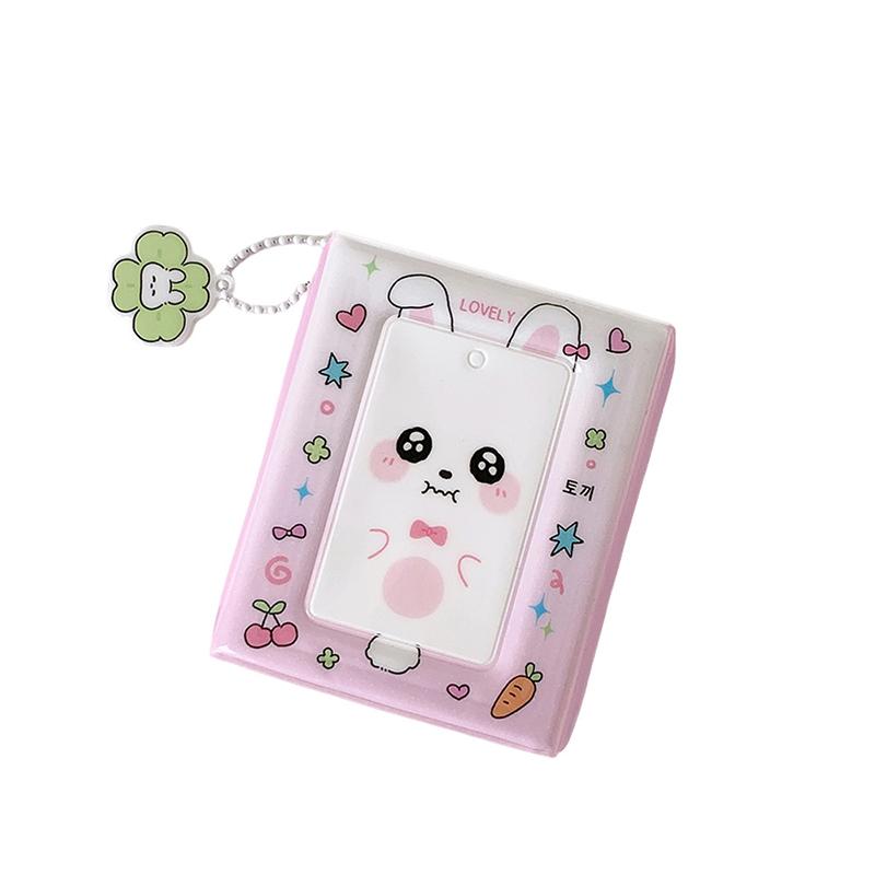 Cute Cartoon Kitten Three-Inch Album Student 40 Slot Photo Card Binder Polaroid Idol Mini Photo Card Storage Album Girls Gift