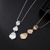 Fashionable Light Luxury Irregular Geometric Alloy Pendants Women's Long Necklace Clothing Accessories Sweater Chain