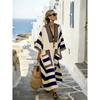 European, American Y Bohemian fashion women's clothing casual vacation D printed beach Kaftan cardigan long dress
