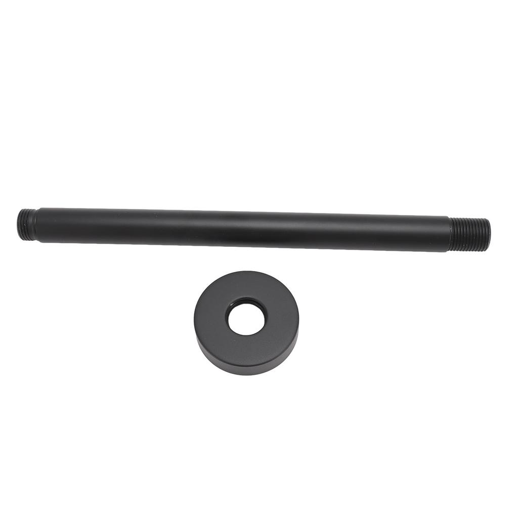 Extensor pentru țeavă de duș, montare pe perete, din oțel inoxidabil, negru mat, ușor de instalat