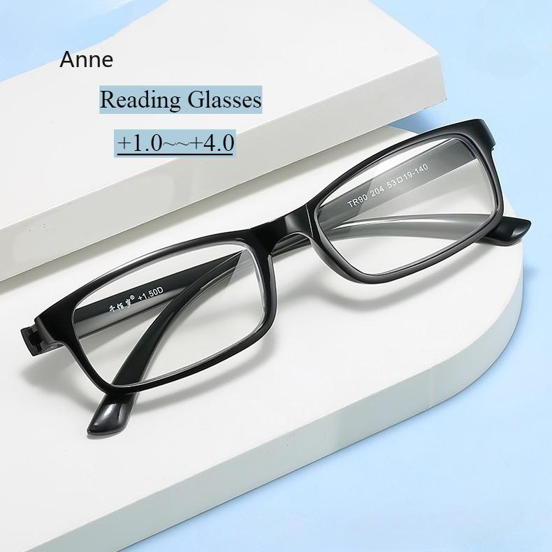 Unisex Square Reading Glasses Men Women Vintage Far Sighted Eyeglasses Black Frame Clear Lens Presbyopia Eyewear Gafas