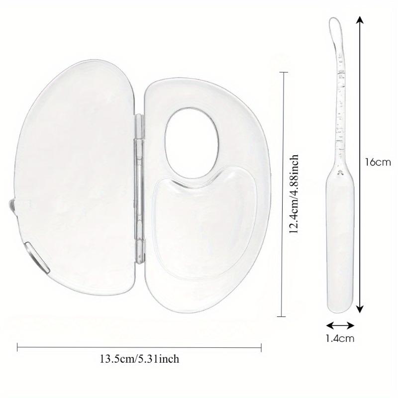 2 Pcs Foldable Liquid Foundation Palette Acrylic Makeup Tool Kit Mixing Cream Rod Set Storage Test Palette Cosmetic Beauty