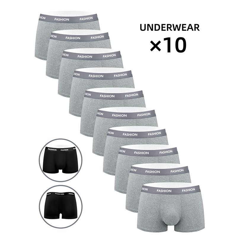 Men's Mid-Waist Polyester Underwear: Quick-Dry, Sweat-Absorbent, Breathable, Anti-Slip, All-Season
