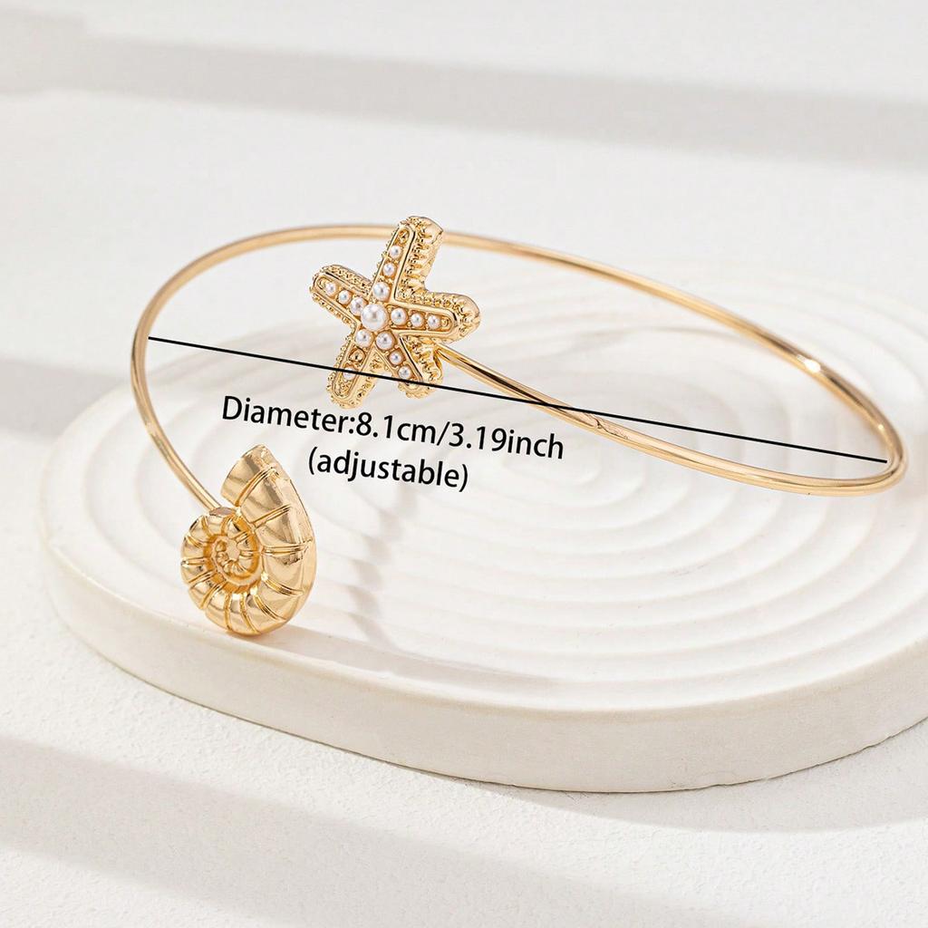 Open Arm Ring Fashion Niche Design Sense Bracelet Creative Asymmetrical Adjustable Alloy Bracelet Women