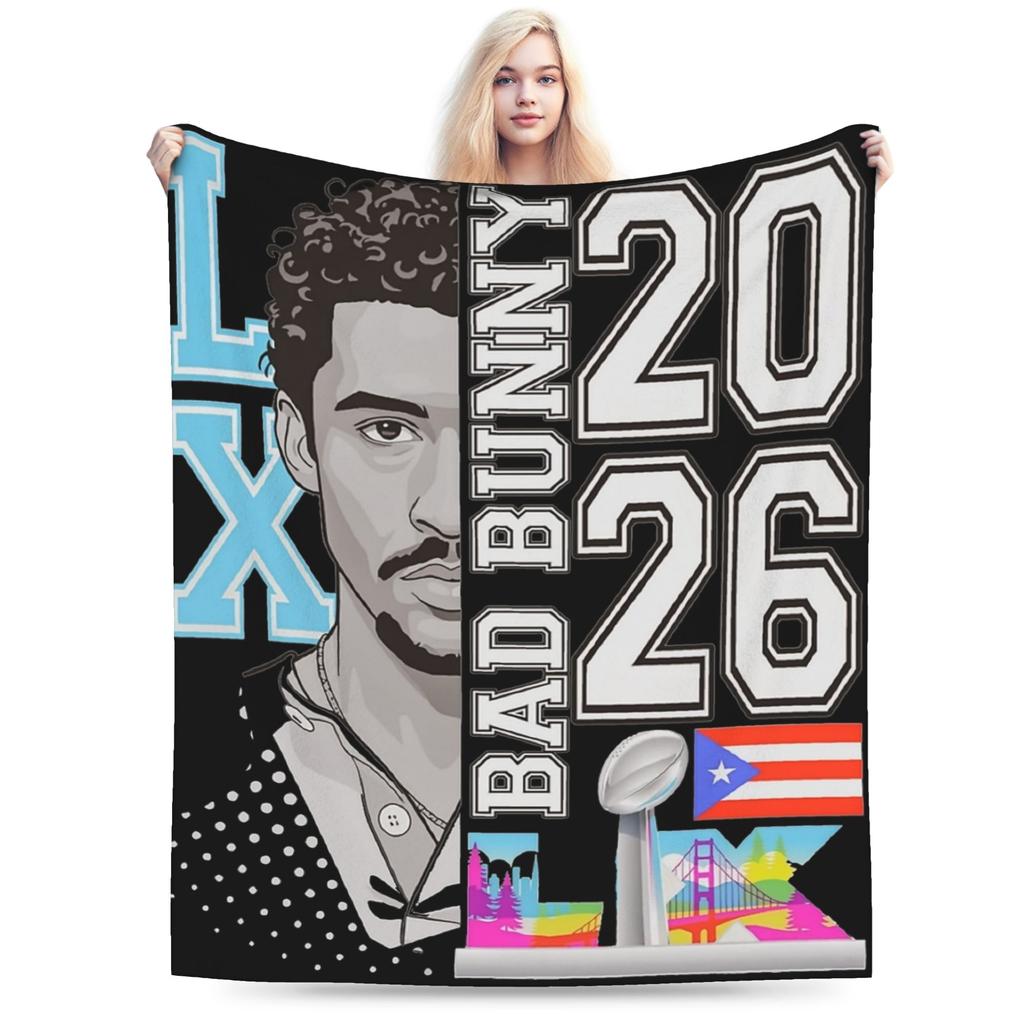 Debi Tirar Mas Fotos DTMF Bads Bunnys Music Tour Blanket Multi-size Cozy and Lightweight Throw Blankets for Couch Sofa and Bed