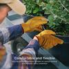 Gardening Gloves Men's Full Leather Work Gloves with Durable Cowhide Leather Breathable Grain Fabric Suitable for Pruning Cacti