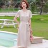 Yalu Women's Elegant Cinched Waist Summer Dress