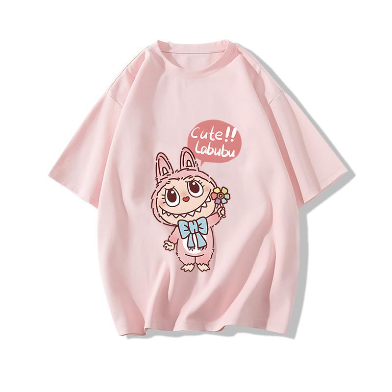 

Labubu T-shirt casual short-sleeved round neck unisex casual fashion trend S