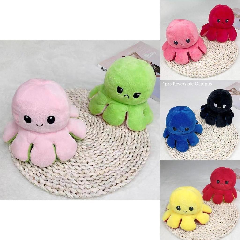 Adorable Double-sided Flip Reversible Octopus Plush Toy For Kids Soft And Cuddly Marine Life Stuffed Animal