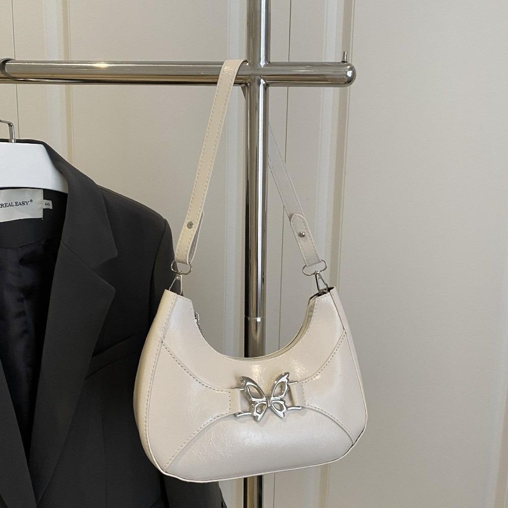 

Повседневная сумка через плечо в форме бабочки Y2k, сумка-тоут на молнии, модные кожаные сумки-слинги, сумочка