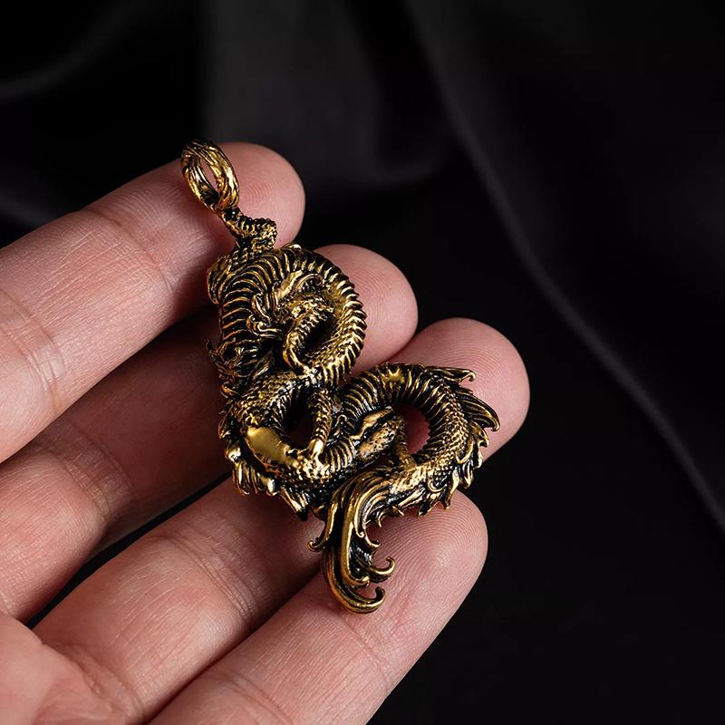 Vintage Men'S Stainless Steel Dragon Necklace Punk Hip Hop Necklaces For Men Stainless Steel Jewelry Party Anniversary Gift