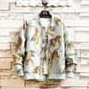 2026 Men Print Baseball Jacket Coats Men Embroidery Crane Jacket Chinese Style Optional Harajuku Bomber Jacket Men Oversize Outerwear