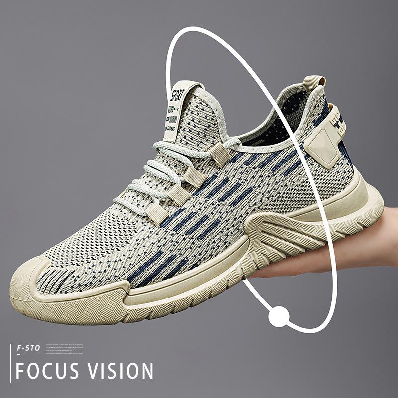 Foreign Trade 2025 Spring New Fashion Trend Mesh Breathable Lightweight Soft Sole Men's Versatile Casual Shoes Men