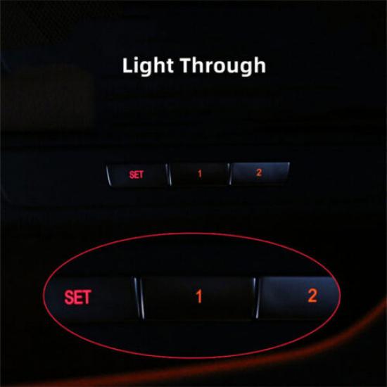 3pcs Car Interior Seat Memory Button Cover Sticker Kit For BMW 5 F10 2011-2016
