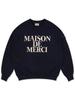 LA MAISON STUDIO Unisex Cargo Pocket Displace Logo Sweatshirt Navy (Fce1Ts101M)