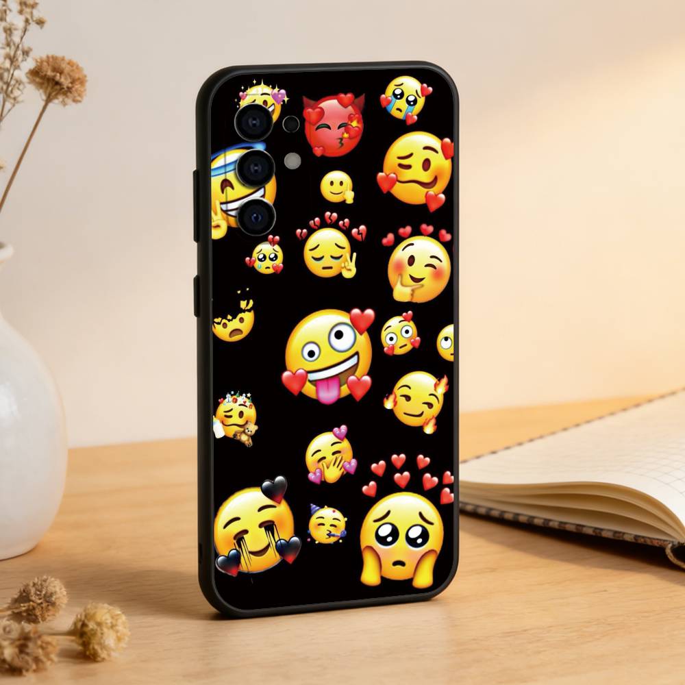 Funny emoji  Phone Case For Samsung S25,S24,S21,S22,S23,S30,Ultra,S20,Plus,Fe,Soft Silicone Black Cover