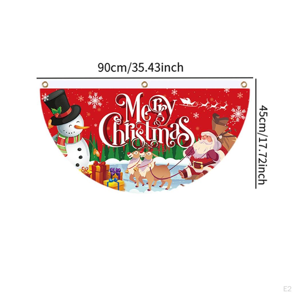 Christmas Banner Hanging Bunting for Patio Porch Outdoor Party
