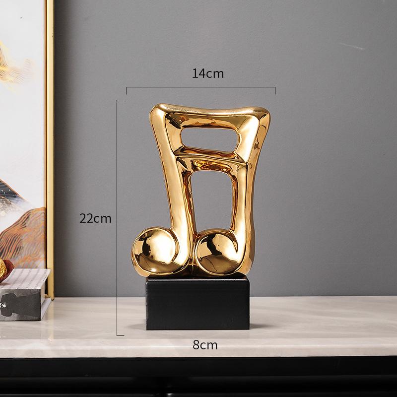 Music Symbol Note Ornament Decoration Ceramics Plating A Living Room Office Desktop Originality Arts And Crafts Gift