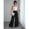 Fashion Loose Pleated Women's Long Pants Solid Color New Folded Elastic Waist Strap Loose Wide Leg Pants Casual Drawstring Trousers