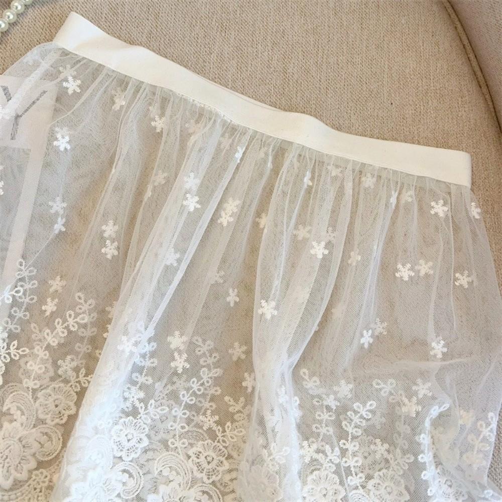 Transparenter Sicherheitsrock Petticoat Hohe Taille Netz Unterrock Slips Kleid Mädchen