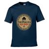 Summer Comfortable Men's THE POGUES Irish Bar Rock Band Pattern Casual Round Neck T-shirt Clover Badge