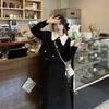French Chic Corduroy Two-Piece Set: Doll Collar Jacket & Mid-Length Skirt for Autumn/Winter