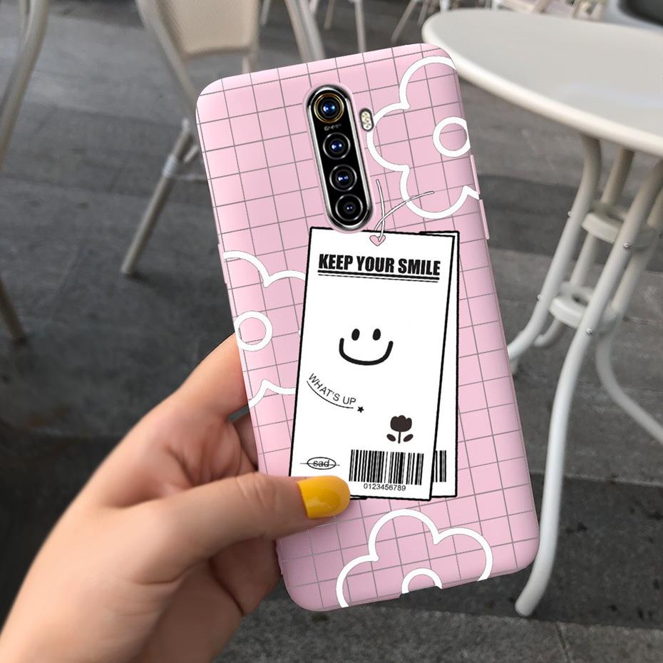 For Realme X2 Pro Phone Case Realme XT X2 Lovely Printing Candy Color Silicone Back Cover For RealmeX2 X 2 Pro XT Soft TPU Coque