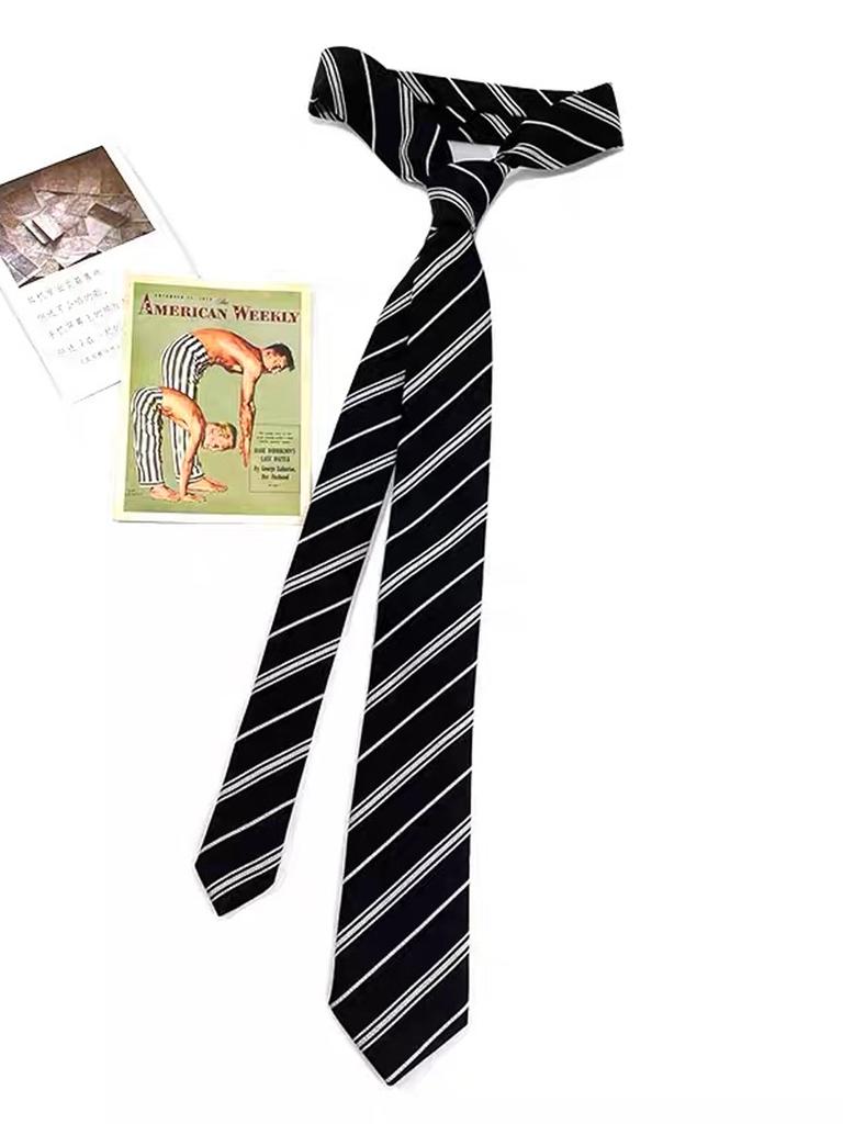Women's Striped Tie Shirt Accessories Japanese Style College Style School Uniform Students
