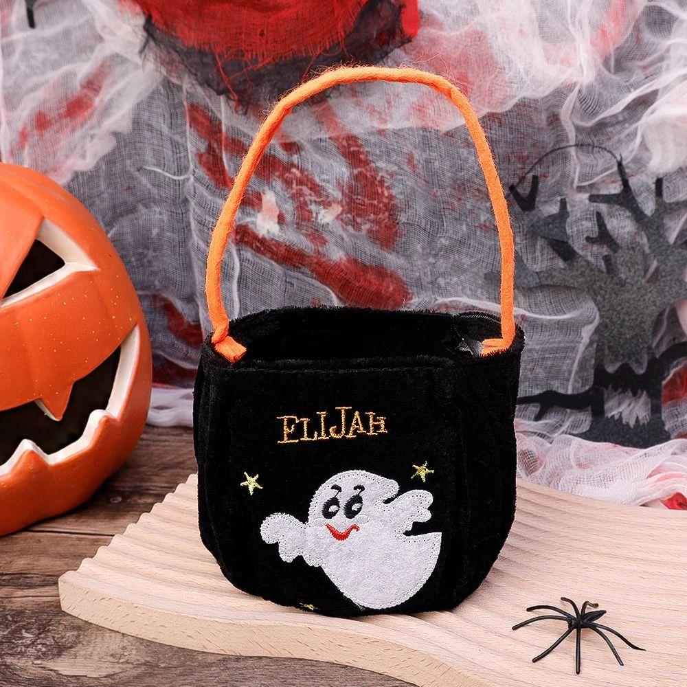 Cloth Gift Basket Trick Or Treat Pumpkin Candy Bag Cute Halloween Candy Bag  Happy Halloween Day