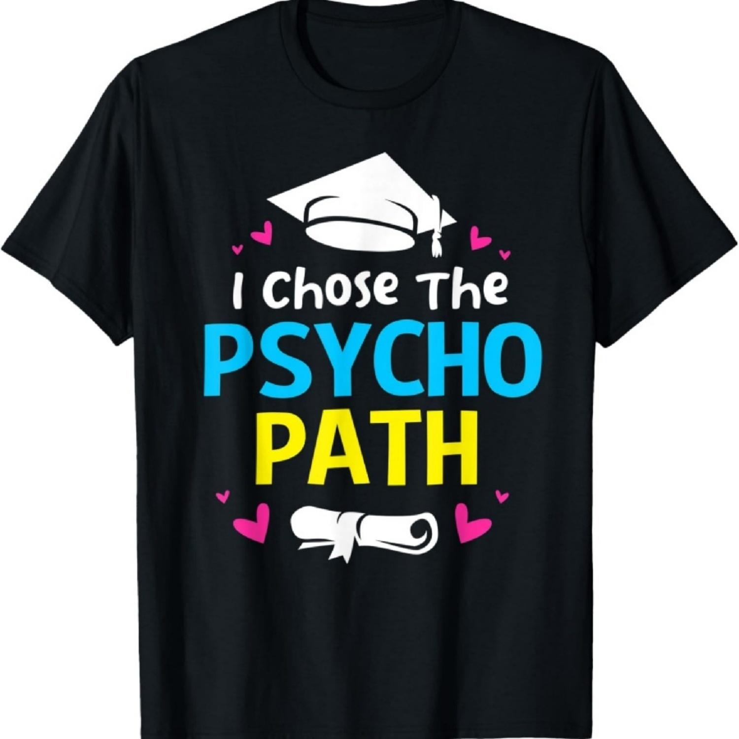 Забавная футболка для выпускника-психолога Я выбрал психо-путь S