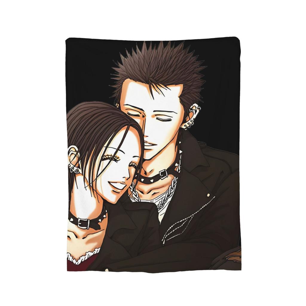 Nana Osaki Anime Blanket Cover Flannel Black Stones Punk Manga Warm Throw Blankets for Bedroom Sofa Bed Rug