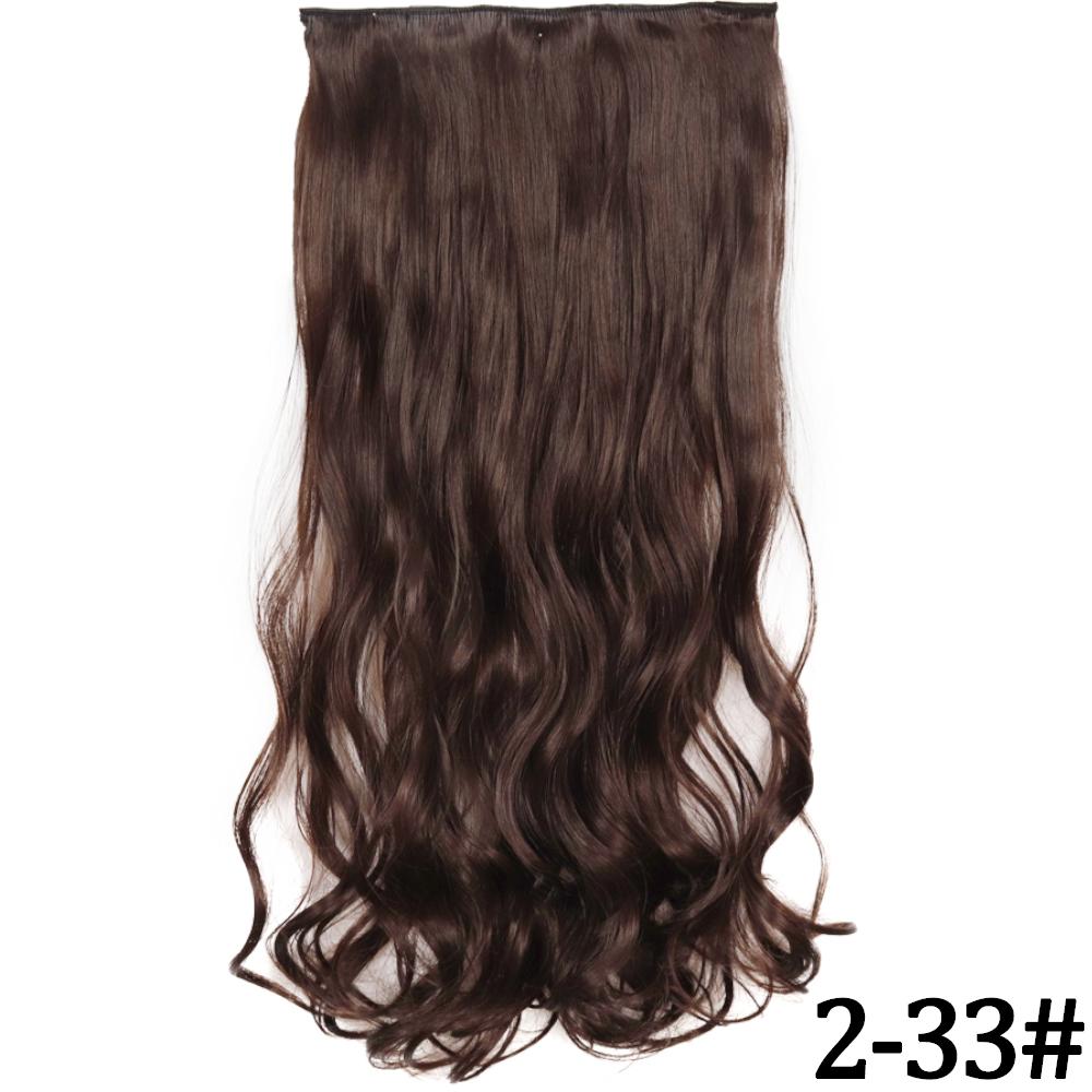 MERISIHAIR Women Fashion Long Straight Synthetic Fiber Hair Extensions 5 Clips Invisible Hairpiece for Daily Wear