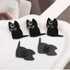 Loading Black Cat Cute Enamel Brooch Lapel Pin Badge Backpack Clothing Jacket Accessories Cat Lover Gift Novelty Animal Jewelry