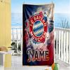 Fc Bayern Munich Fan Art Customizable Name Beach Towel Soft Durable Quick-Dry
