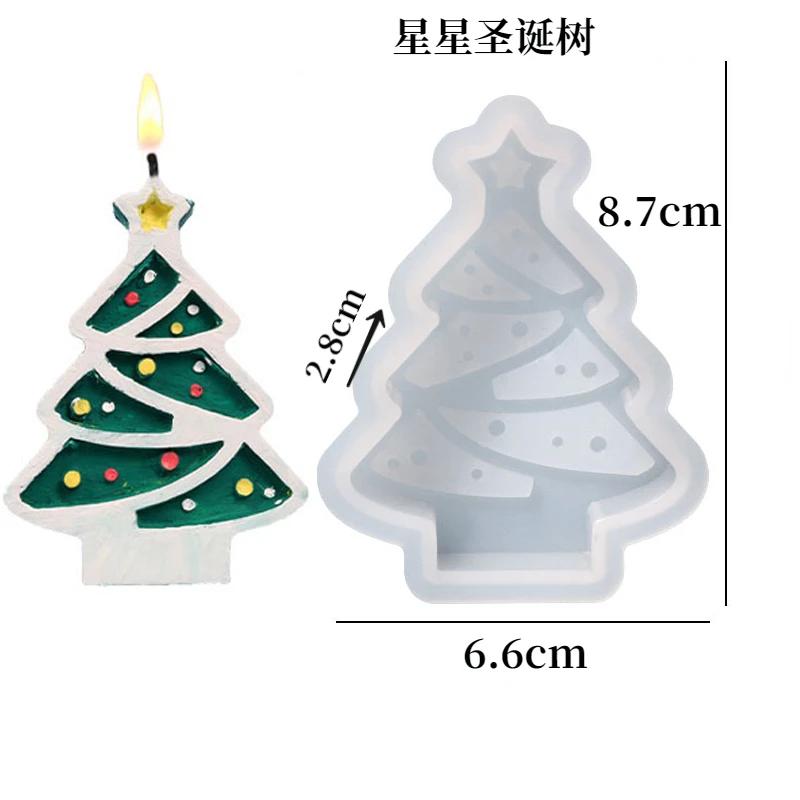 3D Christmas Snowflake Silicone Candle Molds DIY Handmade Soap Chocolate Cake Decoration Baking Mold Christmas Party Gift