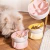 Slanted Mouth Pet Feeder Bowl Ceramic Cat High Foot Bowl Cat Slow Food Bowl  for Feeding