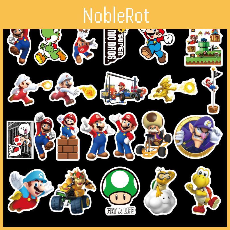 Super Mario 100pcs Bros Princess Kawaii Notes Stickers Laptop Waterproof Bikes