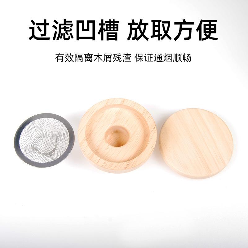 Wooden Smoker with Lid Tool Cocktail Kitchen Smoker Bar Set 5 Flavors Wood Chips