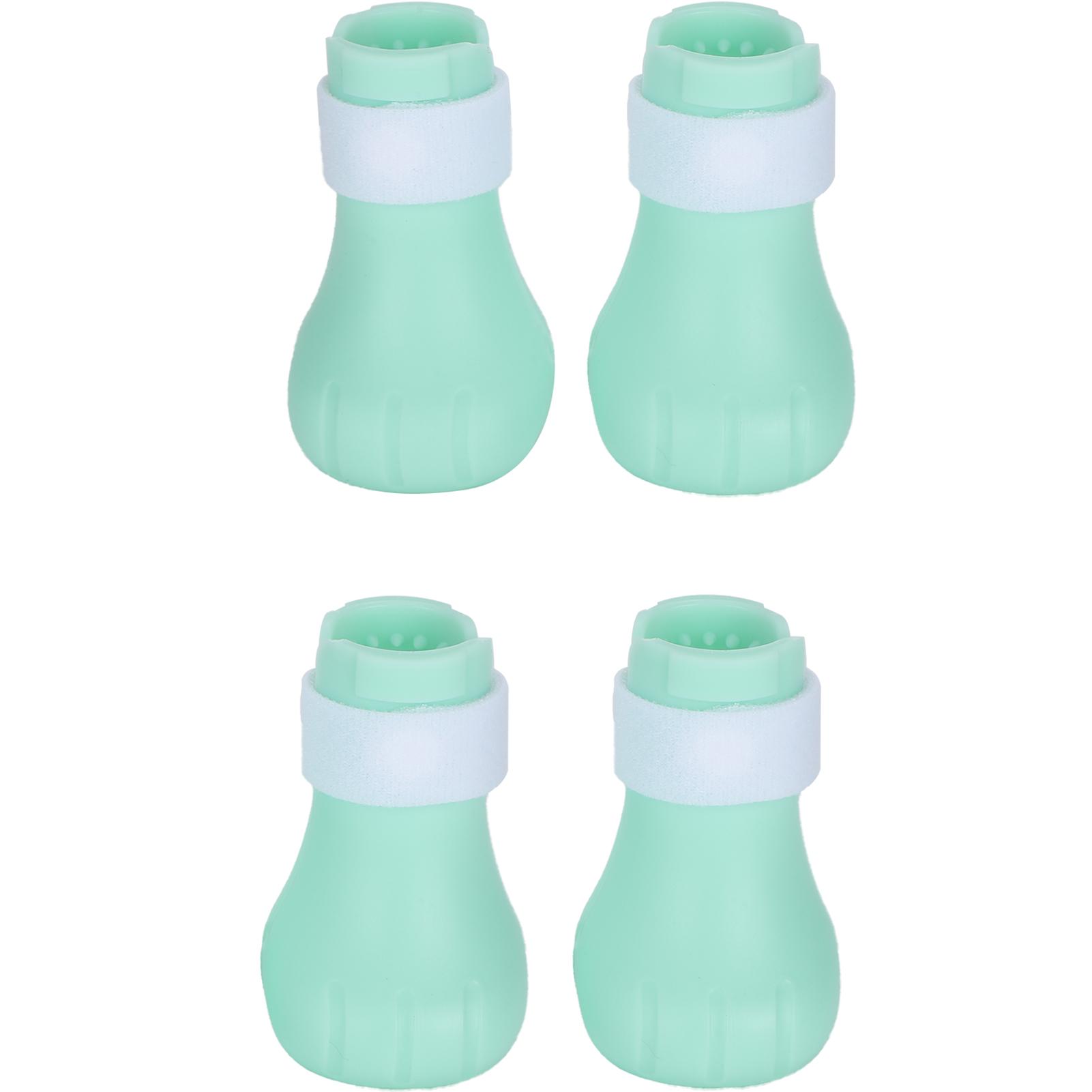 

4pcs AntiScratch Cat Foot Covers Silicone Pet AntiOff Claw Shoes Boots Cover(Mint Green )