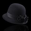 Fashion Fedora Cap Bowler Hat for Women 1920S Flapper Costume Wool Hat Cocktail Party Cap Winter Autumn Warm Headpiece