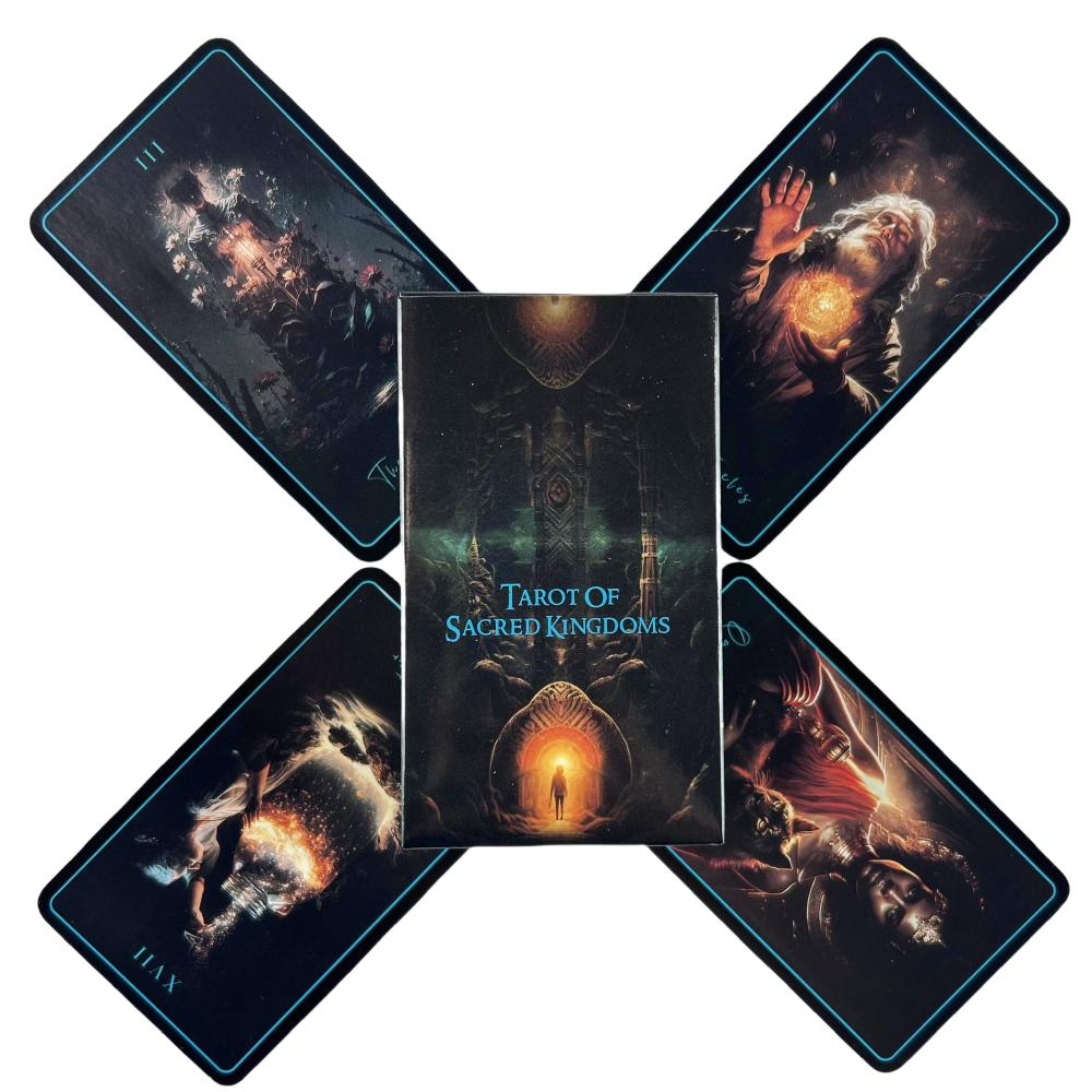 The Tarot of Sacred Kingdoms Cards Game For Beginners Fate Visions Divination Edition Oracke Playing Board Deck