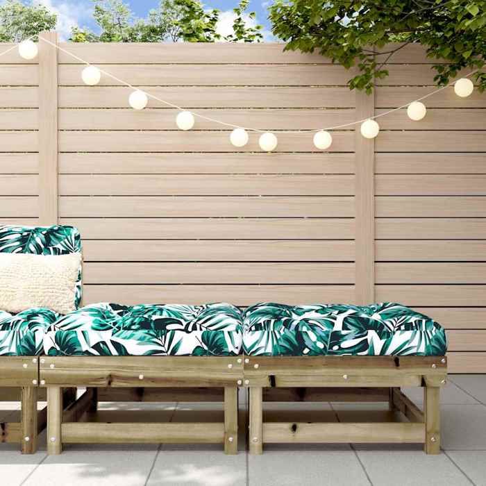 VidaXL Repose-pieds de jardin avec coussins 2 pcs bois de pin imprégné, tabouret, repose-pied ottoman, tabouret de jardin, 825470