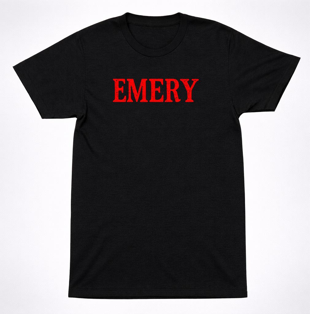 Emery Red Emblem Text Logo T-Shirt Post-Hardcore Emo Rock Band Tee S разноцветный