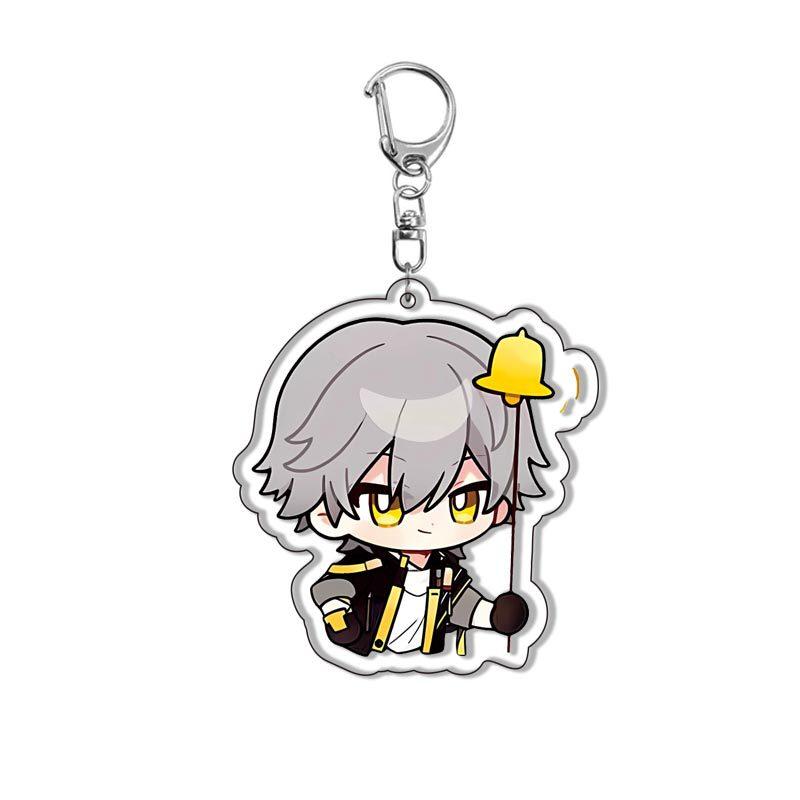 Acrylic Keychains Honkai Star Rail Tingyun Elysia Asta Herta Jing Yuan March 7th Yanqing Key Chain A String Bag Backpack Pendant