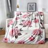 Stained Glass Rose Flannel Blanket,Lightweight,Office Blanket,Sofa Blanket,Comfortable Blanket