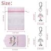 Angel Keychains with Thank You Tags Drawstring Yarn Bag Set Accessory for Baby Shower Bridal Shower Wedding Gift Package X3UC