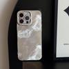Glacier Pattern Phone Case & Lens Protector for iPhone 13/14/15/16 Promax - Glitter High-End Niche Design